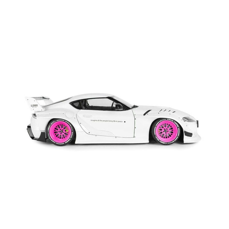 Toyota GR Supra Liberty Walk body kit '25, wit/roze - Solido
