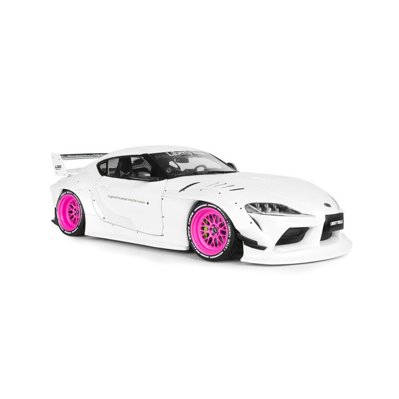 Toyota GR Supra Liberty Walk body kit '25, wit/roze - Solido