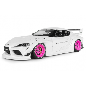 Toyota GR Supra Liberty Walk body kit '25, wit/roze - Solido