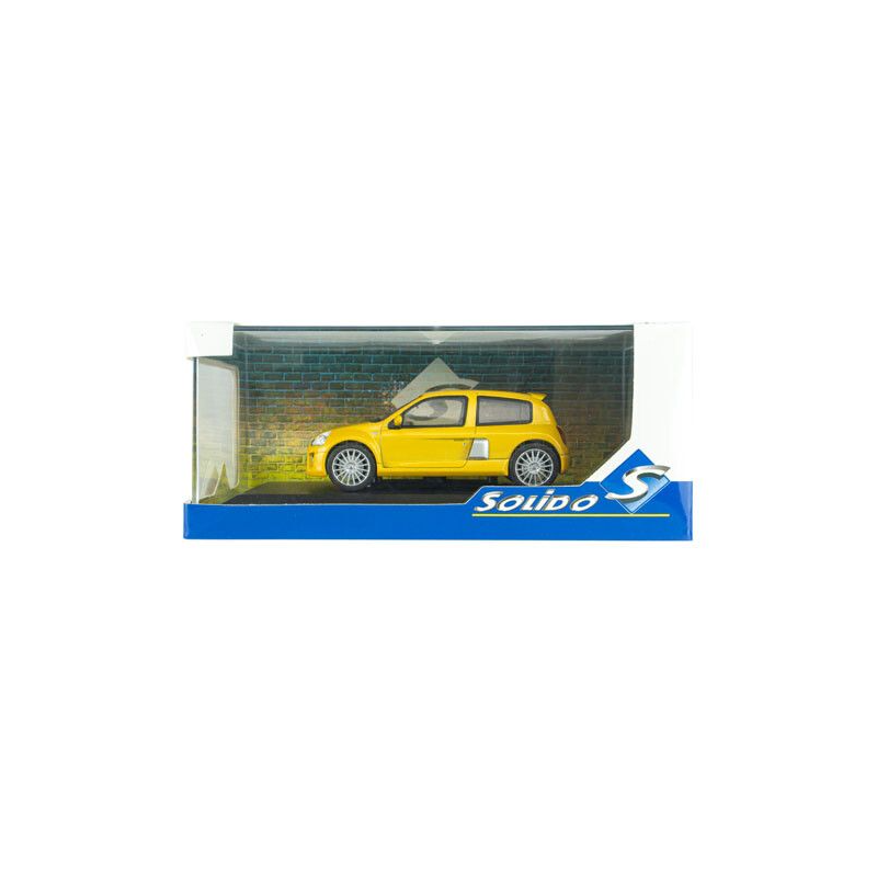 Renault Clio V6 Ph.2 '03, geel (Jaune Sirius) - 1:43 - Solido