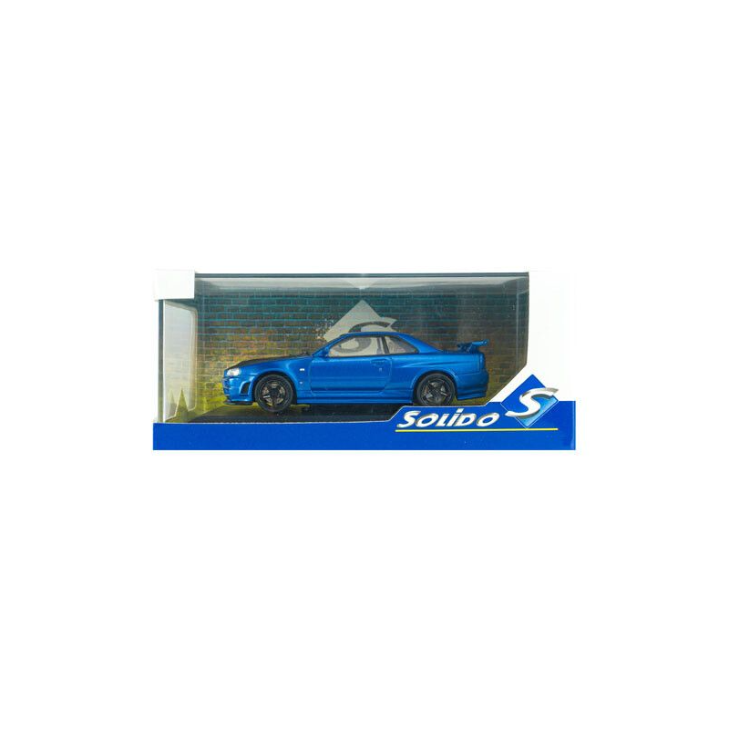 Nissan Skyline GT-R R34 Z Tune '98, blauw (Bayside blue) - 1:43 - Solido