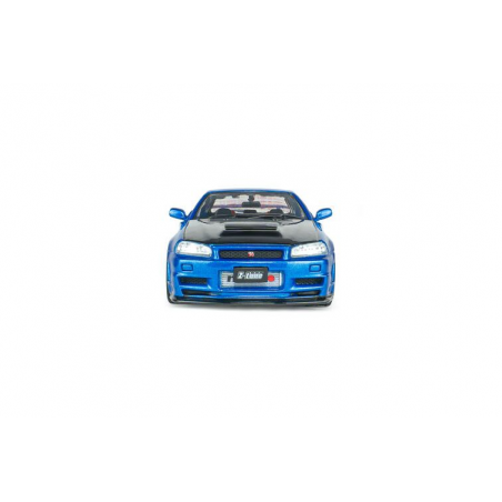 Nissan Skyline GT-R R34 Z Tune '98, blauw (Bayside blue) - 1:43 - Solido