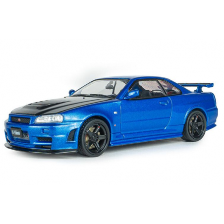Nissan Skyline GT-R R34 Z Tune '98, blauw (Bayside blue) - 1:43 - Solido