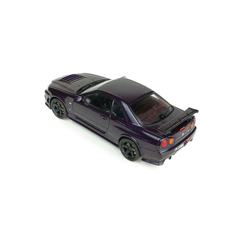 Nissan Skyline R34 GT-R Z Tune '99, paars (Midnight Purple) - 1:43 - Solido