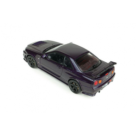 Nissan Skyline R34 GT-R Z Tune '99, paars (Midnight Purple) - 1:43 - Solido