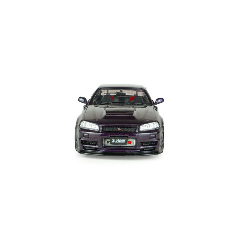 Nissan Skyline R34 GT-R Z Tune '99, paars (Midnight Purple) - 1:43 - Solido