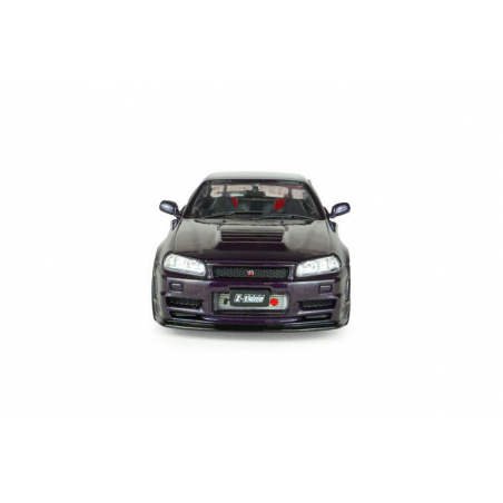 Nissan Skyline R34 GT-R Z Tune '99, paars (Midnight Purple) - 1:43 - Solido