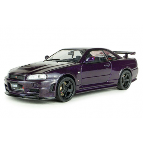 Nissan Skyline R34 GT-R Z Tune '99, paars (Midnight Purple) - 1:43 - Solido