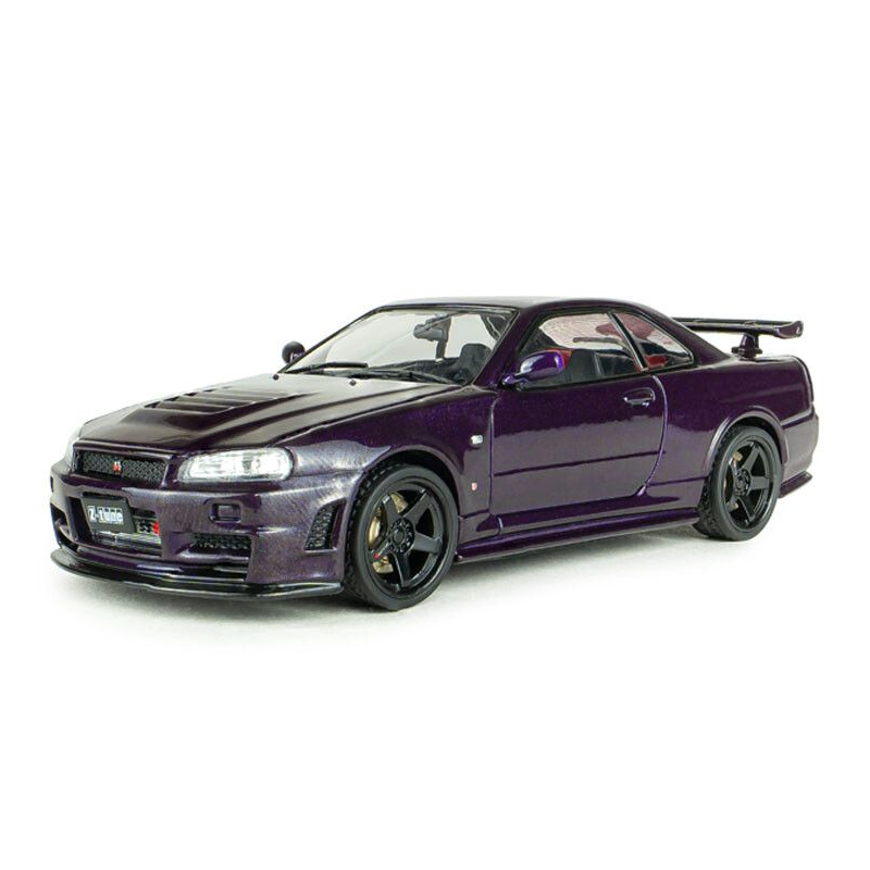 Nissan Skyline R34 GT-R Z Tune '99, paars (Midnight Purple) - 1:43 - Solido