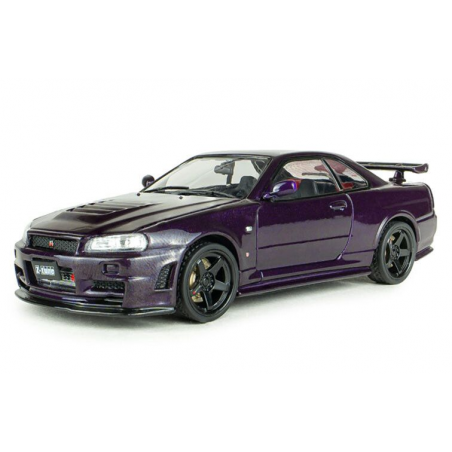 Nissan Skyline R34 GT-R Z Tune '99, paars (Midnight Purple) - 1:43 - Solido