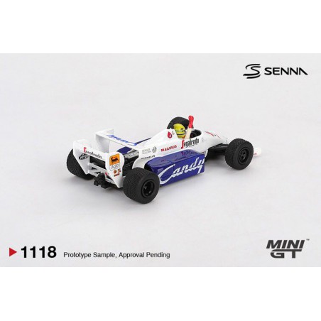 Toleman TG184 Nr.19 Ayrton Senna Monaco GP 2nd '84, 1:64, Mini GT (1118)