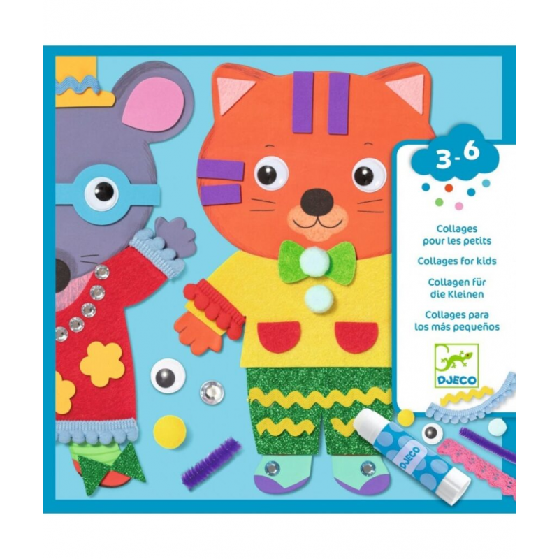 Djeco - collage muis en andere schattige dieren