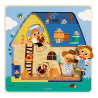 Djeco - 3 lagen puzzel chez moo