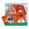Djeco - 3 lagen puzzel chez moo