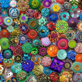 Glass buttons, 1000 stukjes House of Puzzles
