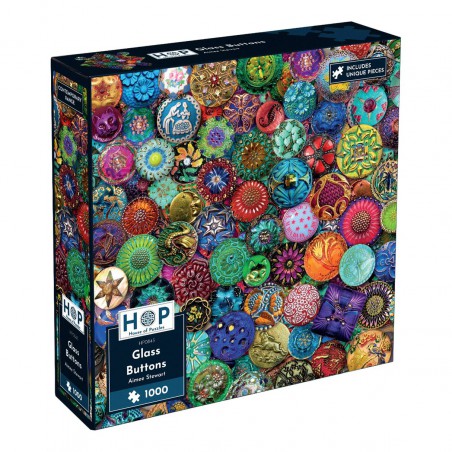 Glass buttons, 1000 stukjes House of Puzzles