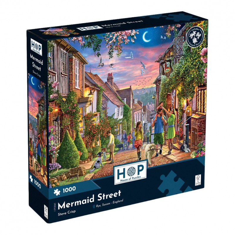 Mermaid street House of Puzzles 1000 stukjes