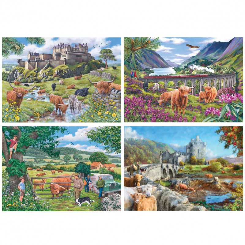 Roaming the highlands, 4x500 stukjes House of Puzzles