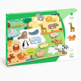 Djeco - Houten puzzel animo - 22 stukjes