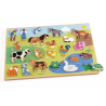 Djeco - Houten puzzel campo - 22 stukjes