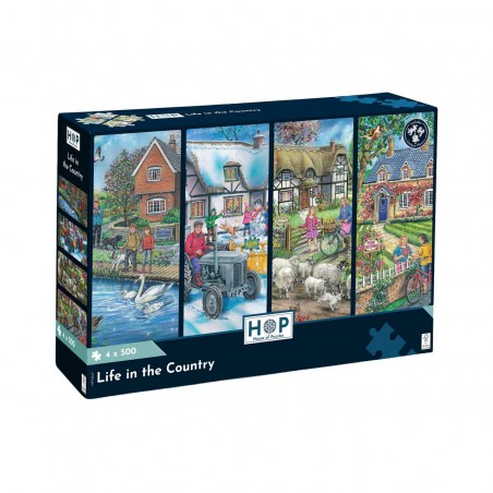 Life in the country, 4x500 stukjes House of Puzzles