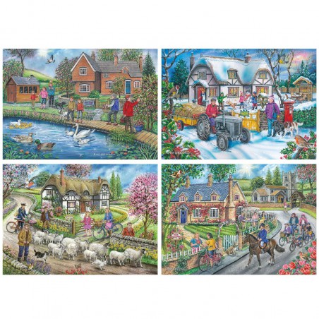 Life in the country House of puzzles 4x500 stukjes