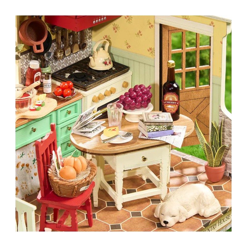 Sunlit farmhouse kitchen Diy Miniature House, Rolife