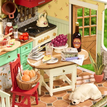 Sunlit farmhouse kitchen Diy Miniature House, Rolife