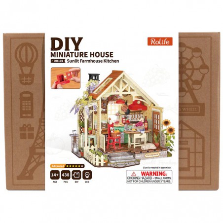 Sunlit farmhouse kitchen Diy Miniature House, Rolife