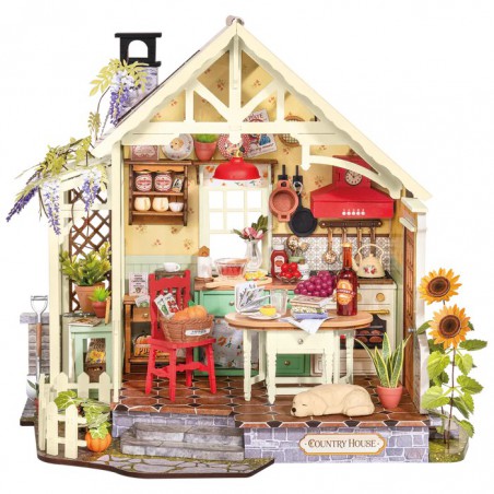 Sunlit farmhouse kitchen, Diy Miniature House, Rolife