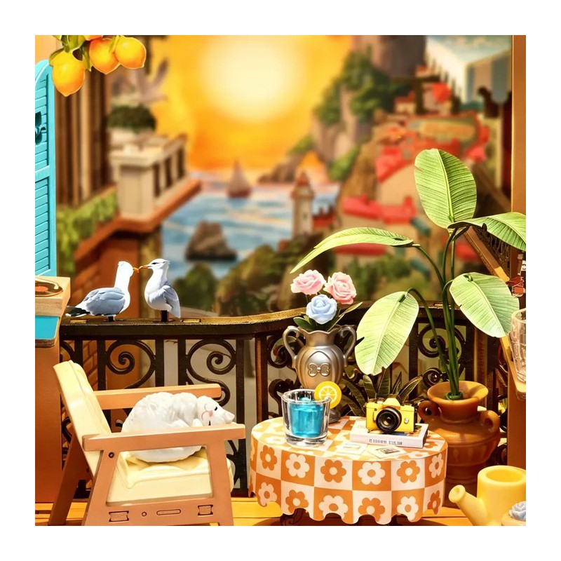Sunset isle Diy Miniature House, Rolife Booknook