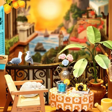 Sunset isle Diy Miniature House, Rolife Booknook