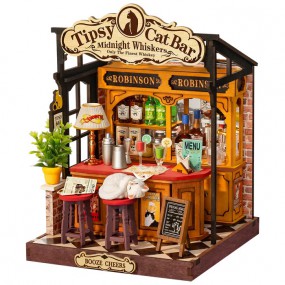 Tipsy cat bar, Diy Miniature House, Rolife