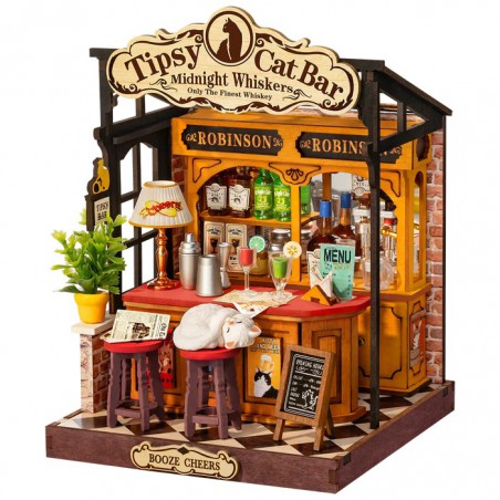 Tipsy cat bar, Diy Miniature House, Rolife