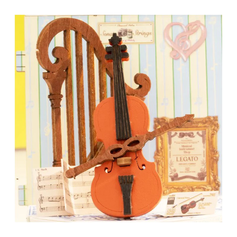 Melody Instrument Shop, Mini Store Diy Miniature House rolife