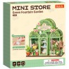 Green fountain garden, Mini Store Diy Miniature House rolife
