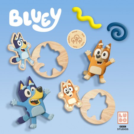 SES - Bluey, Klei mega set 5 x 90 g + Tools