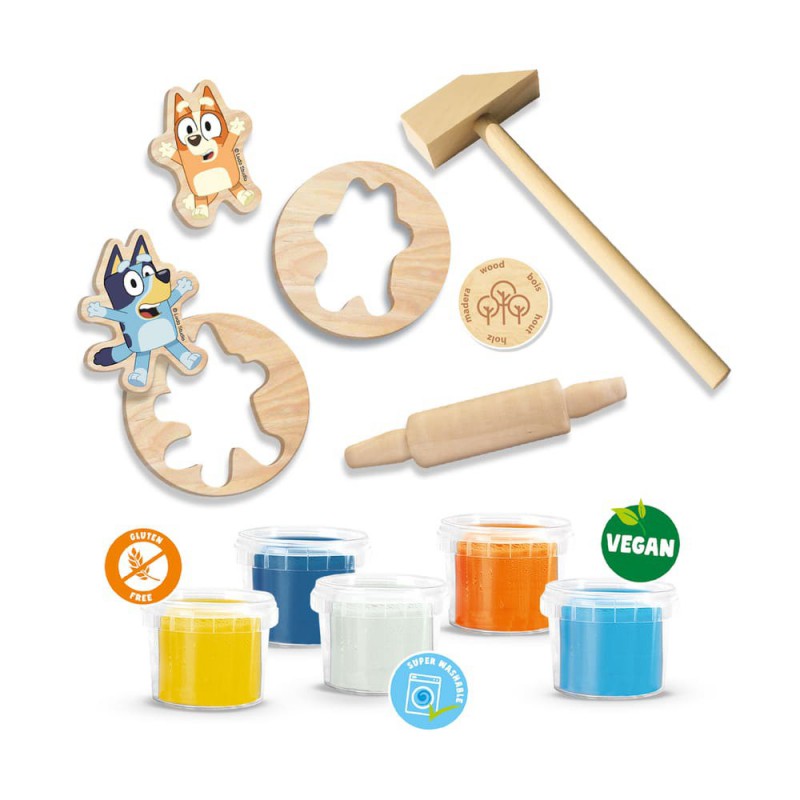 SES - Bluey, Klei mega set 5 x 90 g + Tools