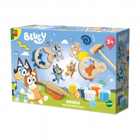 SES - Bluey, Klei mega set 5 x 90 g + Tools