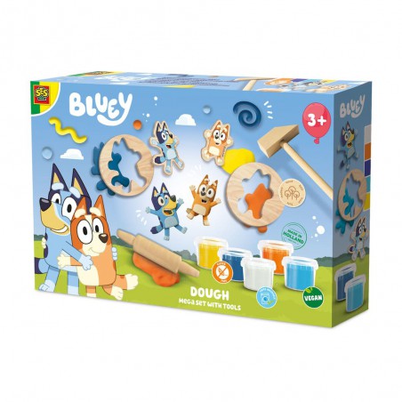 SES - Bluey, Klei mega set 5 x 90 g + Tools