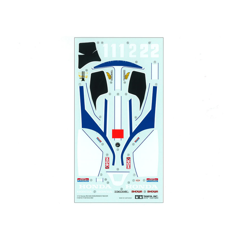 Honda RS1000 ENDURANCE RACER 1:12, Tamiya