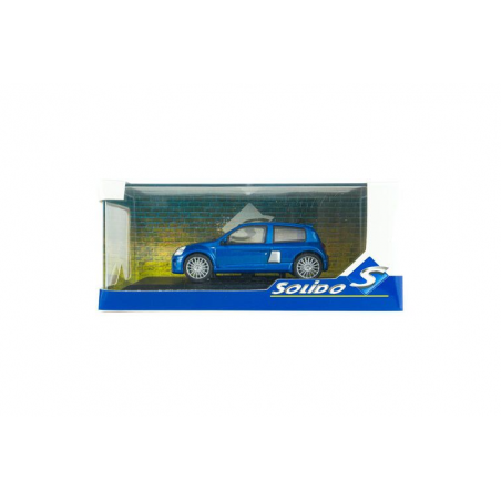 Renault Clio V6 Ph.2 '03, blauw (Bleu Iliade) - 1:43 - Solido