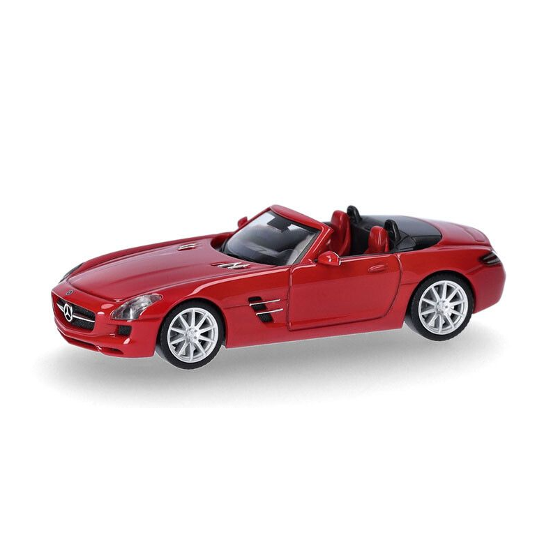 Mercedes Benz SLS AMG Roadster, rood 1:87, Herpa