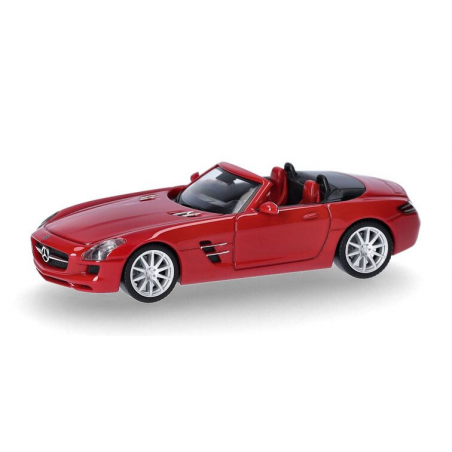 Mercedes Benz SLS AMG Roadster, rood 1:87, Herpa