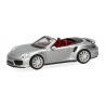 Porsche 911 (991) Turbo Cabrio, zilver metallic, Herpa