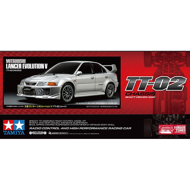 Mitsubishi Lancer Evolution (TT-02), Tamiya, Modelbouw RC