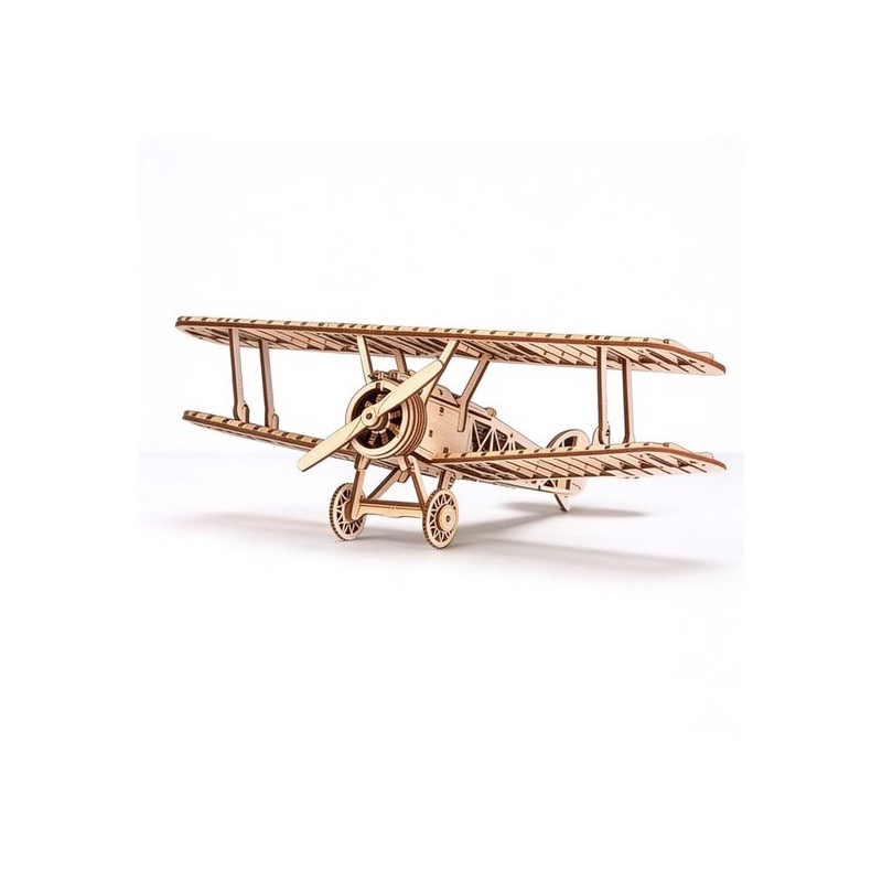 Dubbeldekker Vliegtuig, Houten 3D Puzzel, EWA