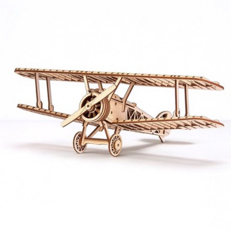 Dubbeldekker Vliegtuig, Houten 3D Puzzel, EWA