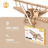 Dubbeldekker Vliegtuig, Houten 3D Puzzel, EWA