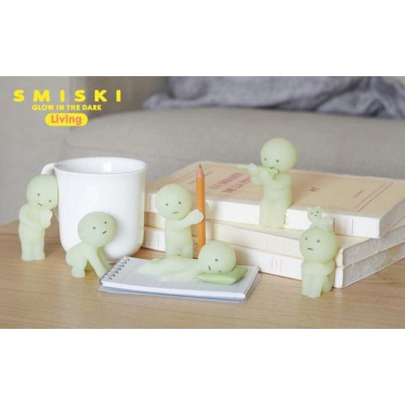 Smiski Cheer Living series glow in the dark mini figure